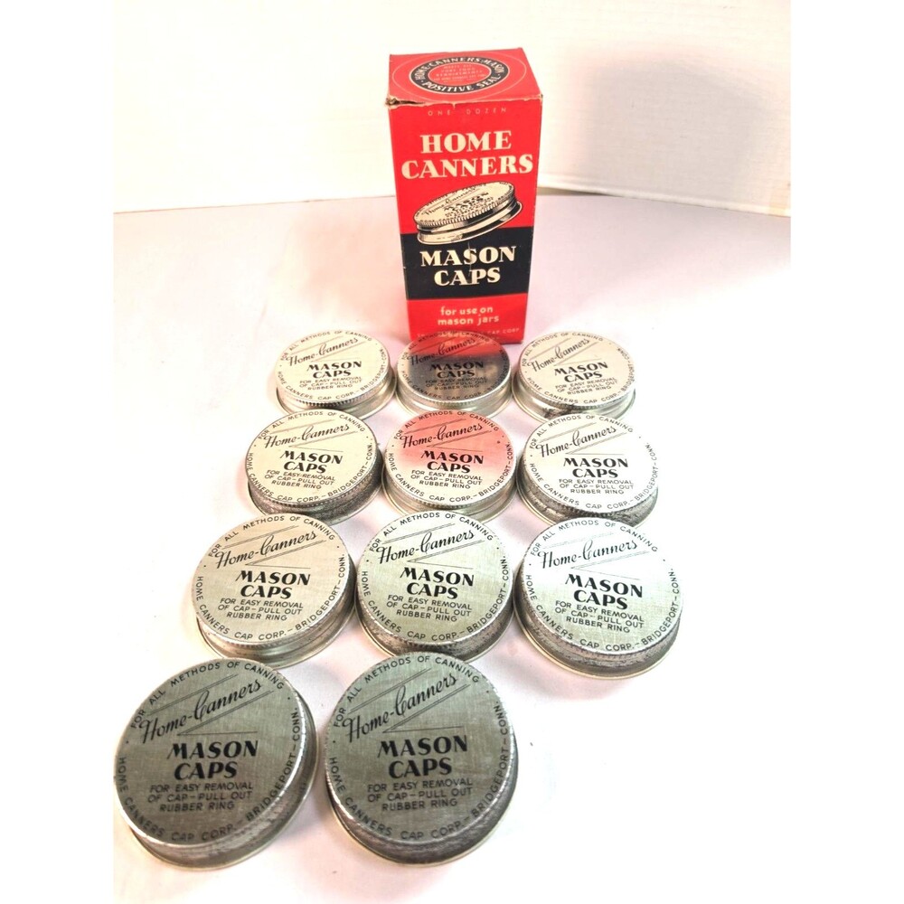 Vintage 11 Home Canner Mason Caps Canning Jar Regular Mouth